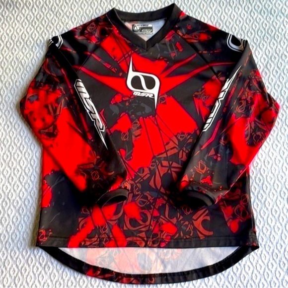 Motocross jersey L red & black MSR Axxis dirt bike - Picture 1 of 5